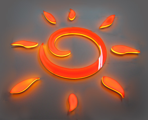 Объемный логотип со светодиодной подсветкой